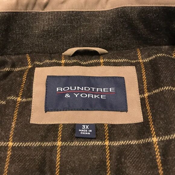 Roundtree & Yorke tan heavy weight coat w/ Thinsulate 3X nwt - Picture 7 of 8
